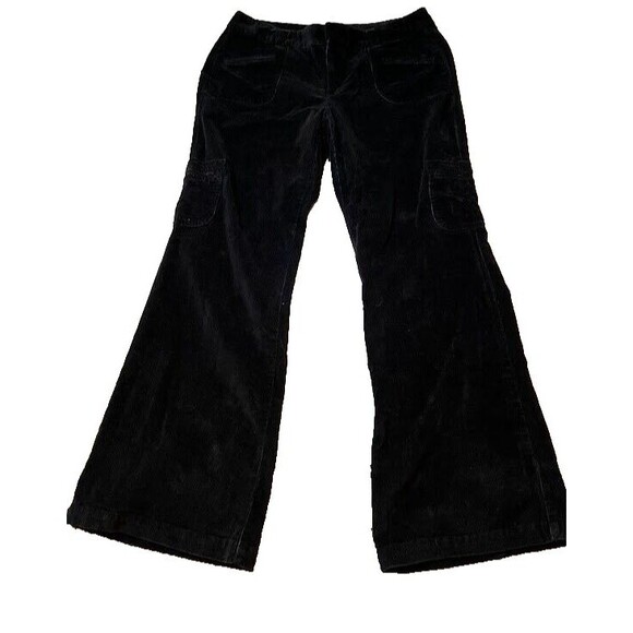 Dockers Pants 14 Black Corduroy Leg Pockets Cozycore Preppy Retro Chic Casual - Picture 1 of 7